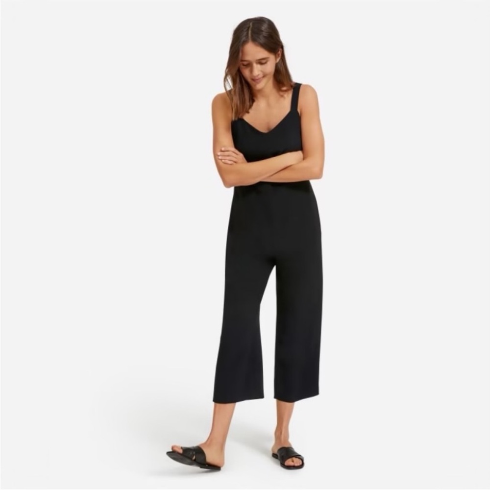 NWT Everlane The Japanese GoWeave Slip Jumpsuit Black 4